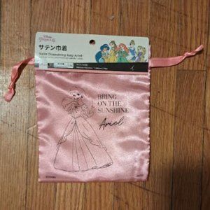New With Tags Disney Japanese Ariel Satin Drawstring Bag